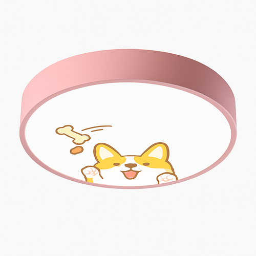 Plafonnier LED rond coloré pour chambre d'enfant