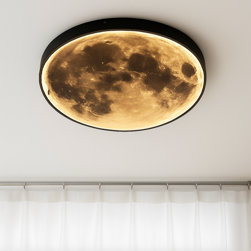 plafonnier led rond lune design nordique créatif décoratif