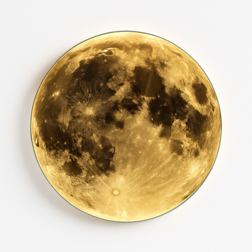 plafonnier led rond lune design nordique créatif décoratif - vue 5 sur 7