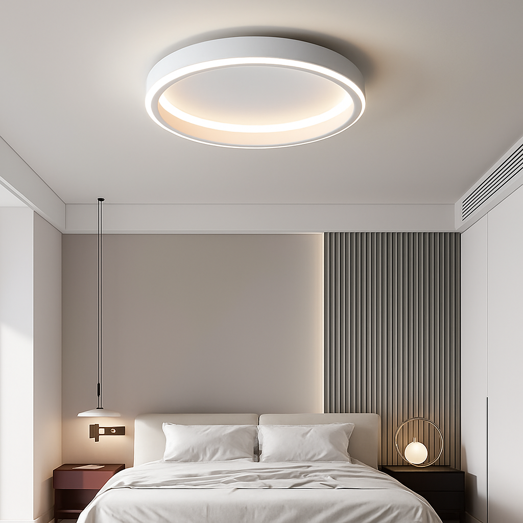 plafonnier led rond moderne pour éclairage intérieur décoration maison - vue 5 sur 12