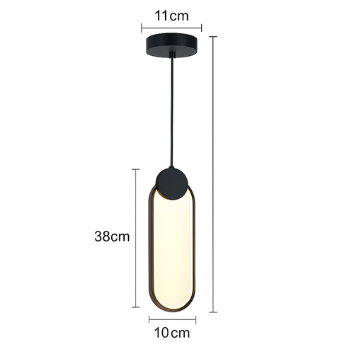 Plafonnier LED suspendu en acrylique au design moderne - vue 13 sur 16