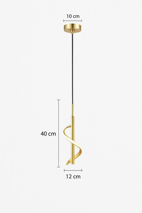 Plafonnier LED suspendu en acrylique au design moderne - vue 14 sur 16