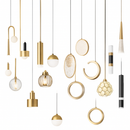 Plafonnier LED suspendu en acrylique au design moderne