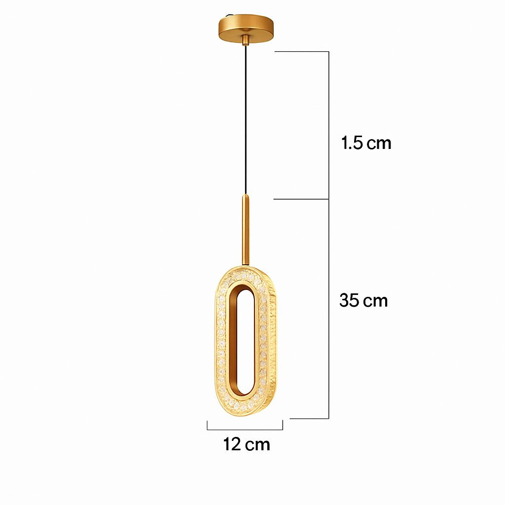 Plafonnier LED suspendu en acrylique au design moderne