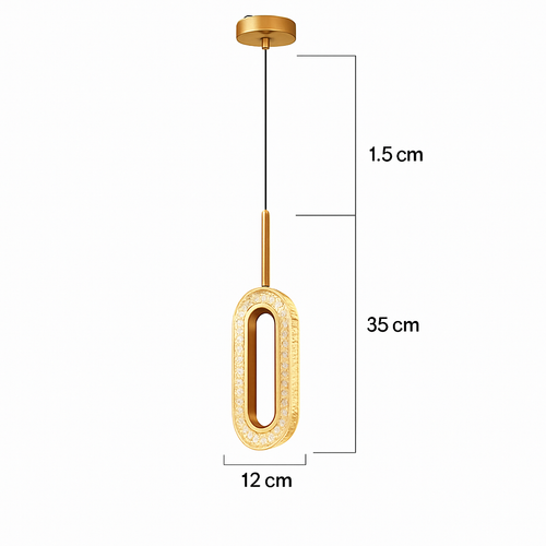 Plafonnier LED suspendu en acrylique au design moderne