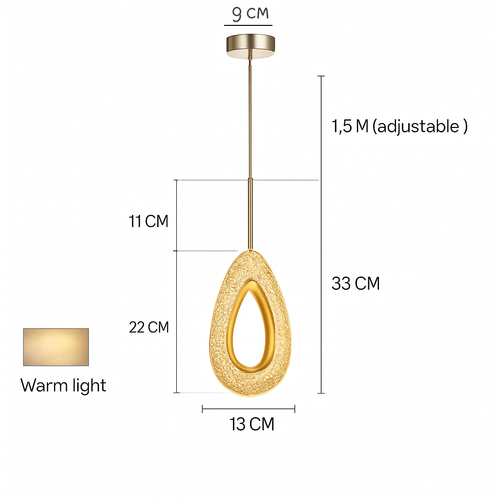 Plafonnier LED suspendu en acrylique au design moderne - vue 10 sur 16