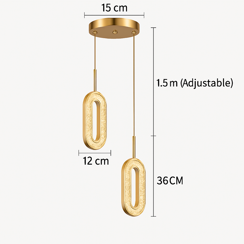 Plafonnier LED suspendu en acrylique au design moderne - vue 10 sur 16