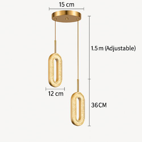 Plafonnier LED suspendu en acrylique au design moderne - vue 11 sur 16