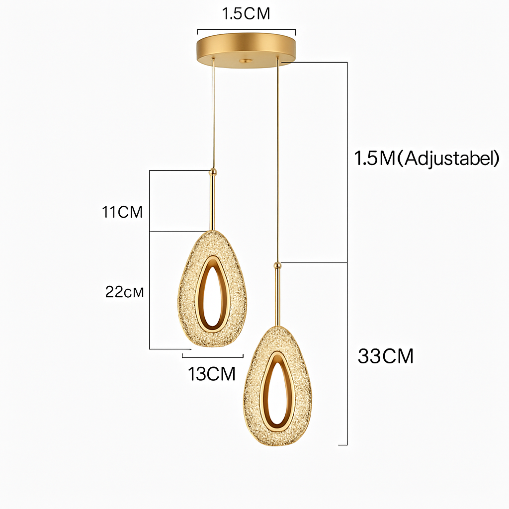 Plafonnier LED suspendu en acrylique au design moderne - vue 11 sur 16