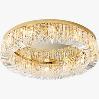 Plafonnier Led suspendu en cristal au design nordique luxueux