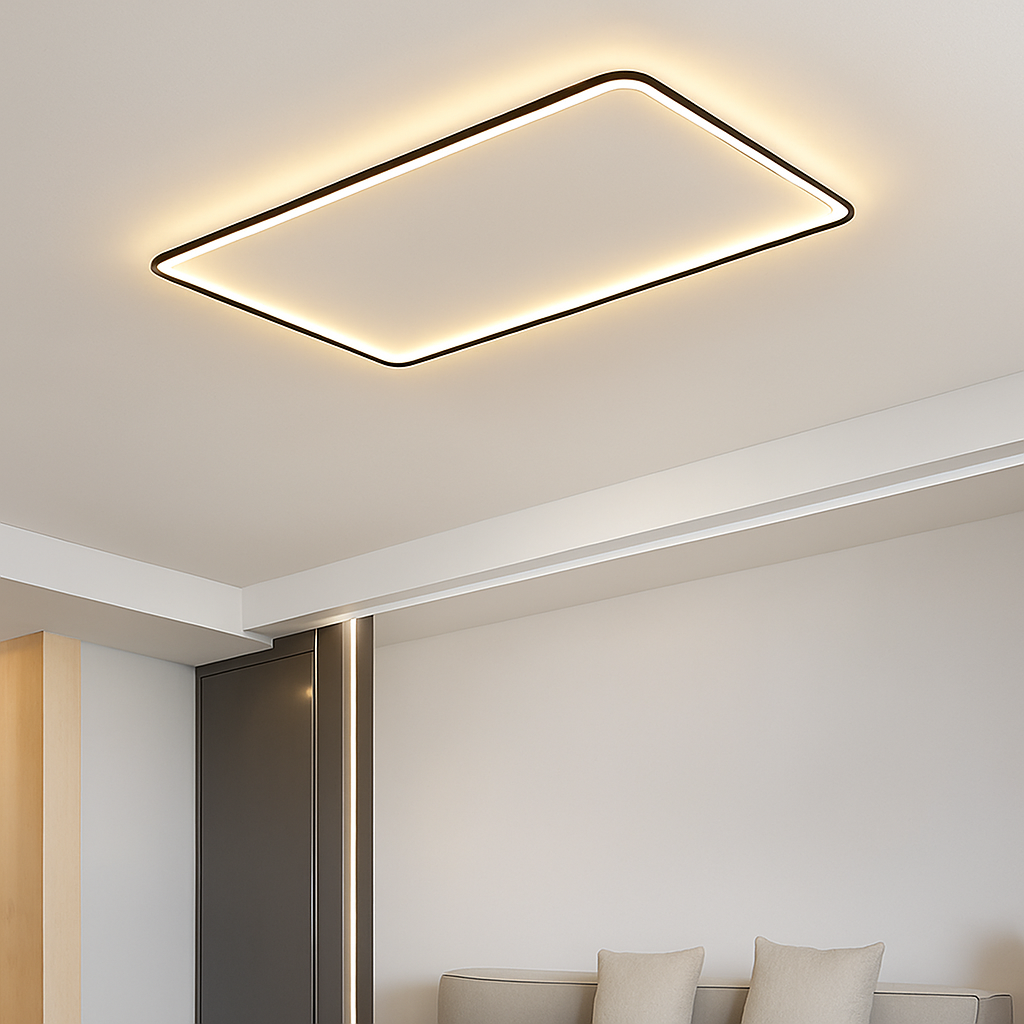 plafonnier led ultra-mince design moderne intensité réglable luminaire décoratif - vue 3 sur 15