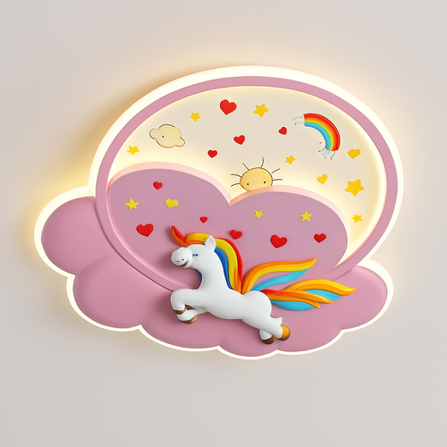 plafonnier licorne créatif pour décoration de chambre enfant