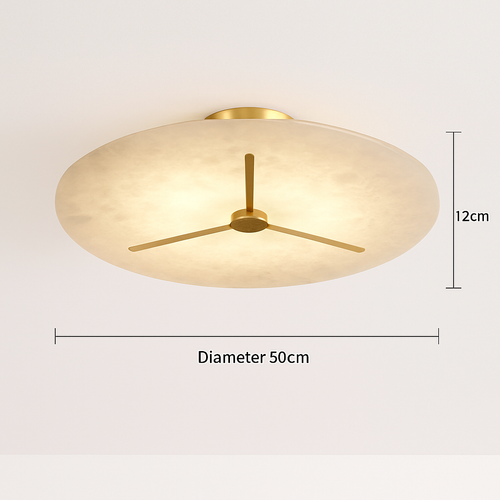 plafonnier moderne en marbre et cuivre pour intérieur élégant - vue 9 sur 9