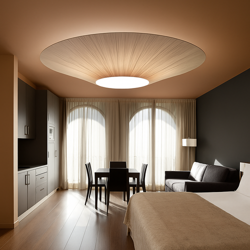 plafonnier moderne en tissu design créatif pour intérieur élégant