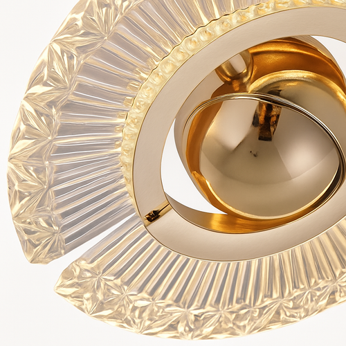 Plafonnier moderne LED en cristal luxury - vue 4 sur 6