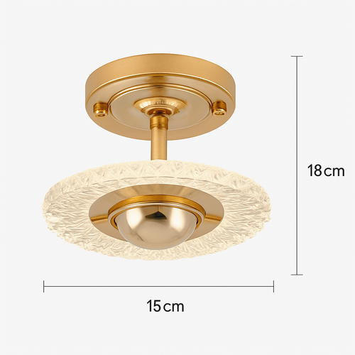 Plafonnier moderne LED en cristal luxury - vue 7 sur 6