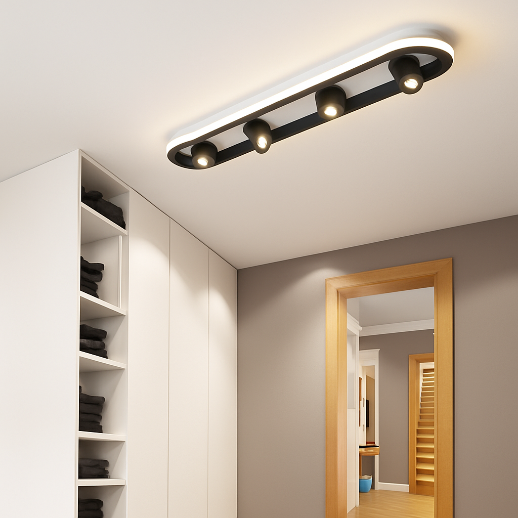 Plafonnier moderne LED ovale avec angle rotatif Charly - vue 3 sur 9