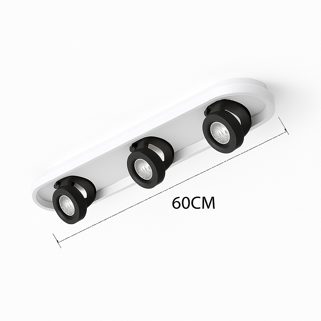 Plafonnier moderne LED ovale avec angle rotatif Charly - vue 8 sur 9