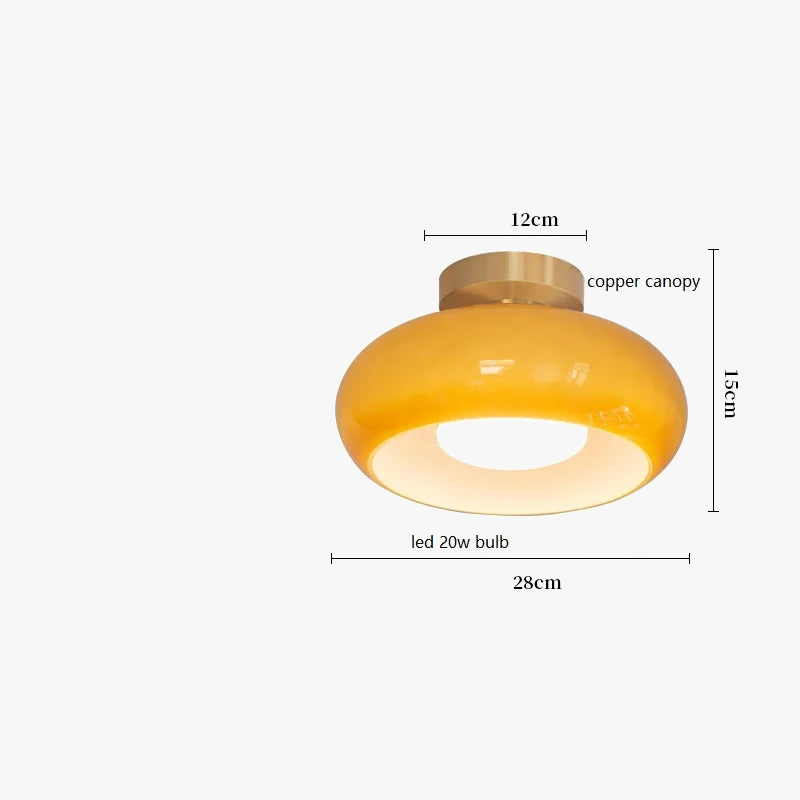 plafonnier moderne nordique en verre led iwhd