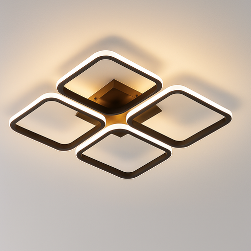 plafonnier nordique à led éclairage annulaire luxe moderne
