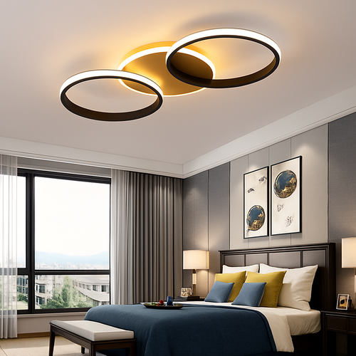 plafonnier nordique à led éclairage annulaire luxe moderne