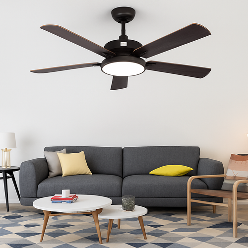 plafonnier vintage avec ventilateur led et télécommande