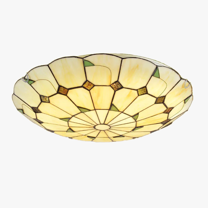 plafonnier vintage en verre pour décoration intérieure rétro