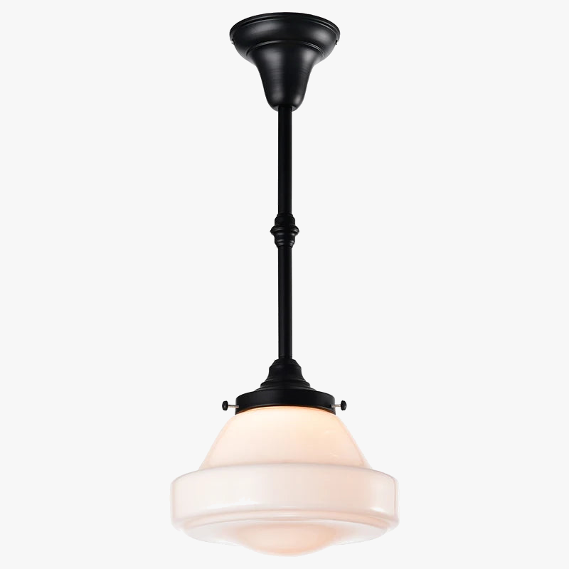 Plafonnier Vintage pour chambre à coucher cuisine salle d'étude lumière en verre noir lampe suspendue industrielle lampes de loft intérieur nordique