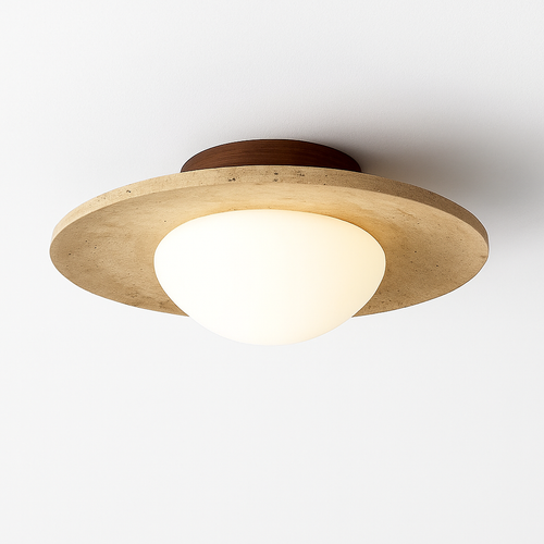 plafonnier wabi sabi crème pierre forme maison déco
