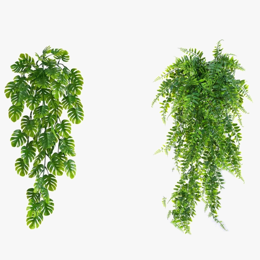 plante artificielle suspendue pour décoration intérieure élégante