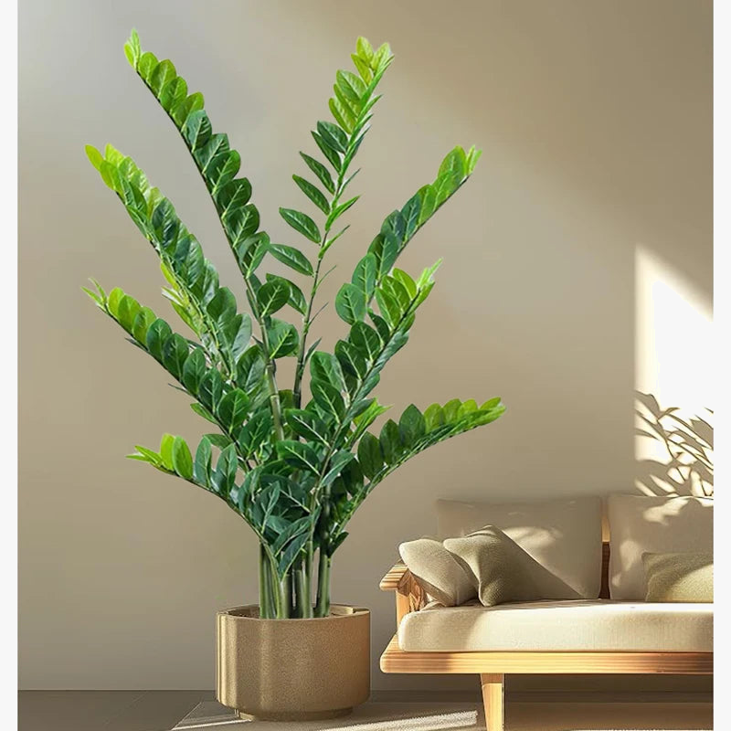 plantes artificielles arbre argent tropical décoratif en plastique réaliste