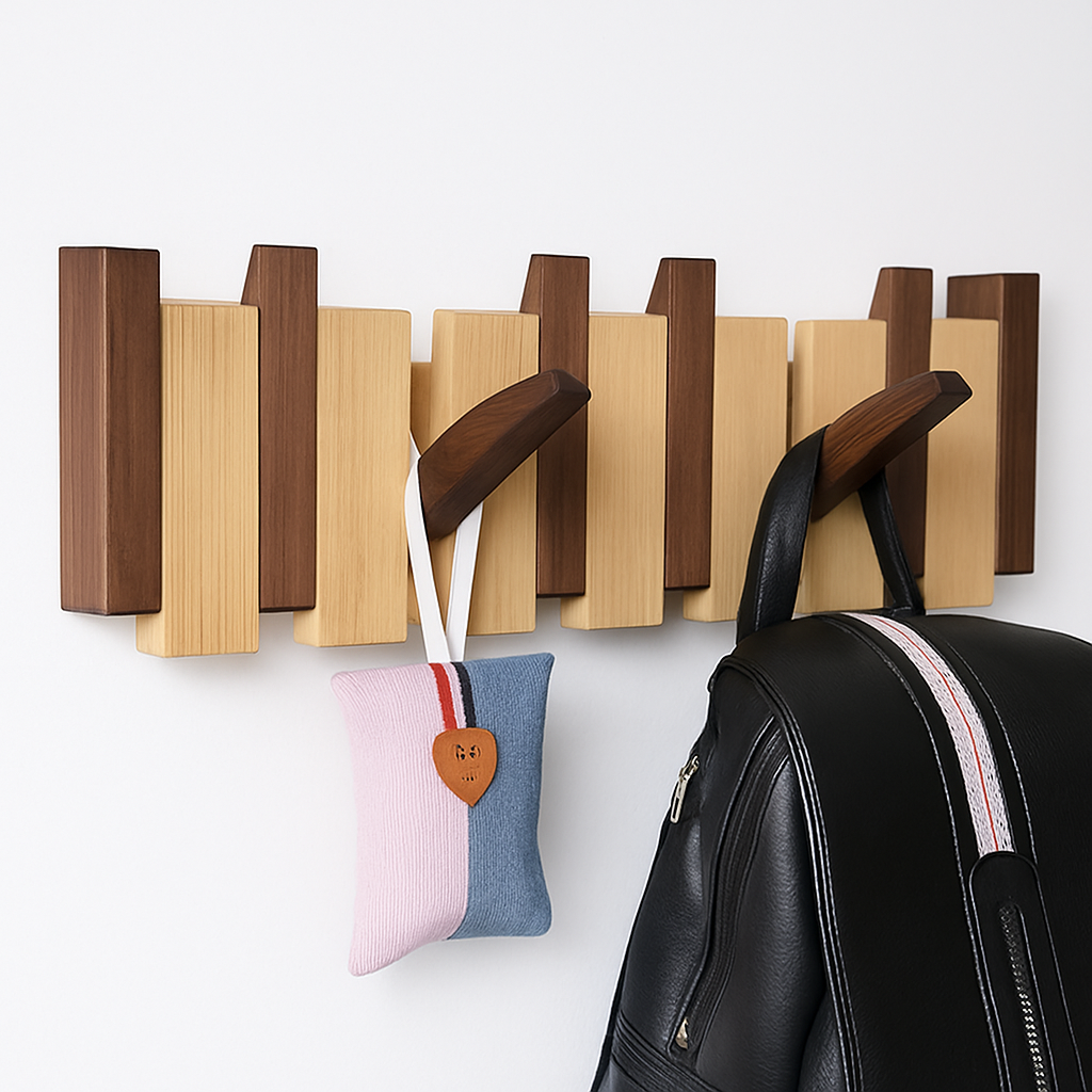 porte manteau mural créatif à suspendre pour entrée décorative - vue 3 sur 12