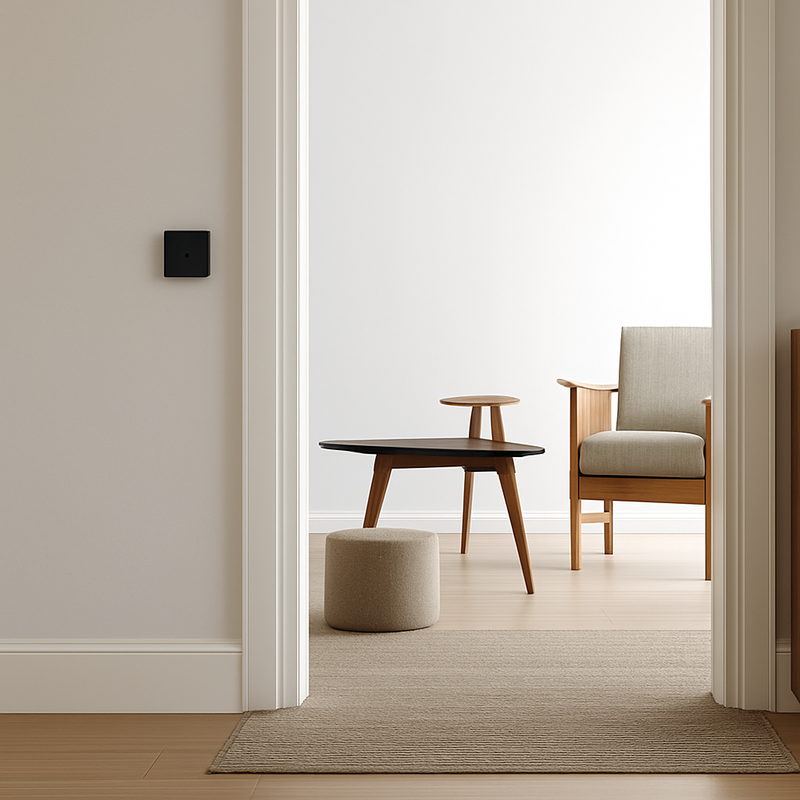 Prise électrique et double USB et USB type C (Europe) en acier noir mat bords arrondis