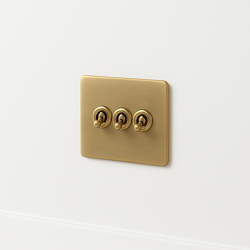 Prise TV en acier gris vieilli bords arrondis