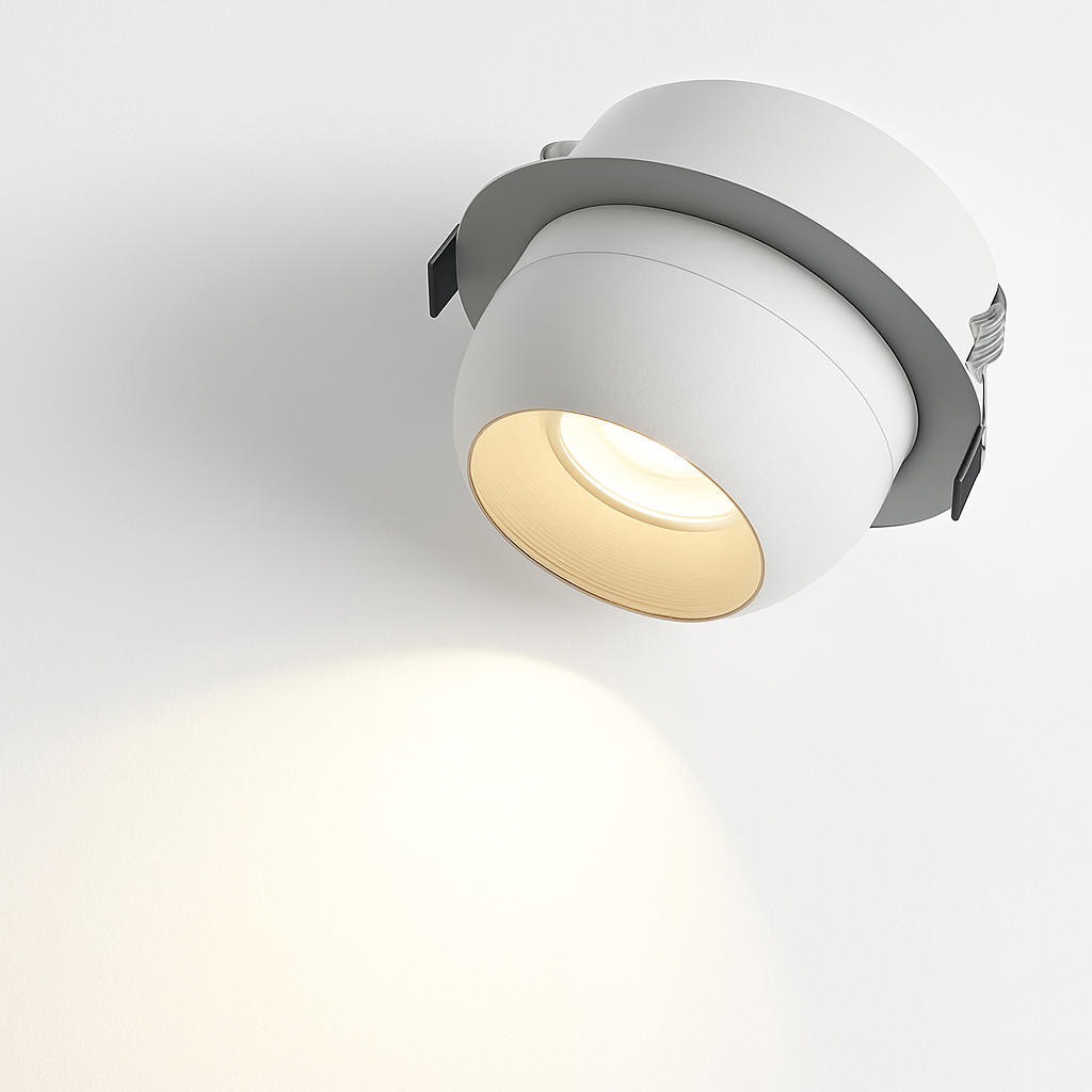 Projecteur Led encastré plafonnier Angle réglable Spot lumière COB 75mm ouverture 7W Foco réglable rotatif pour salon maison - vue 6 sur 7