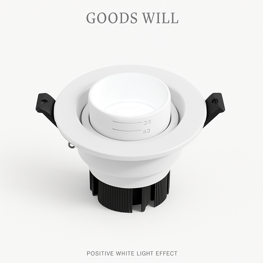 projecteur led spot encastré dimmable avec zoom intégré - vue 4 sur 8