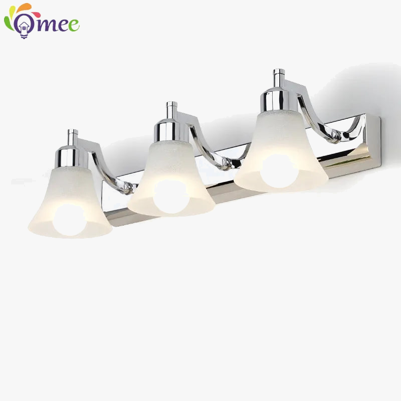 Applique murale Rétro cosmétique miroir LED européenne maquillage lumière vanité salle de bains appliques Chrome armoire