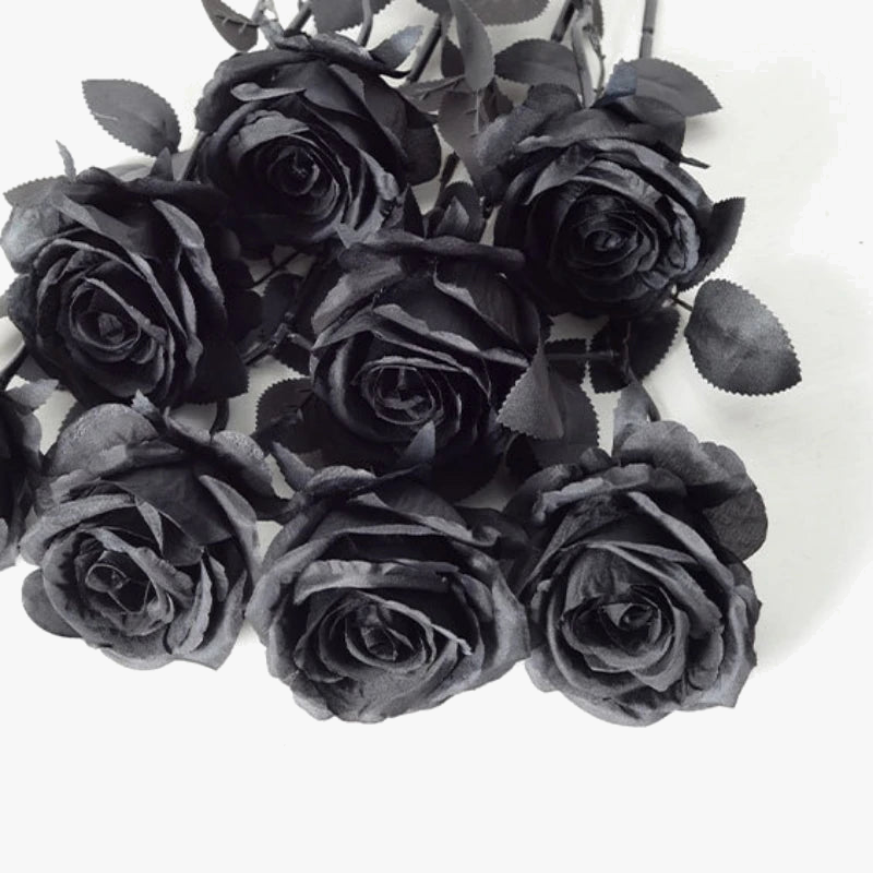 roses artificielles gothiques pour décorations dHalloween mariage fête