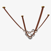 sandyha lustre led en cuir design suspension éclairage décoration