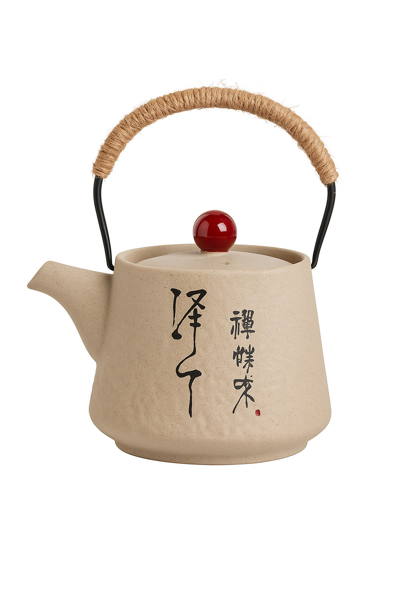 Service à thé japonais rétro céramique grain brut