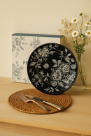 service assiettes ceramique style champetre fleurs vintage