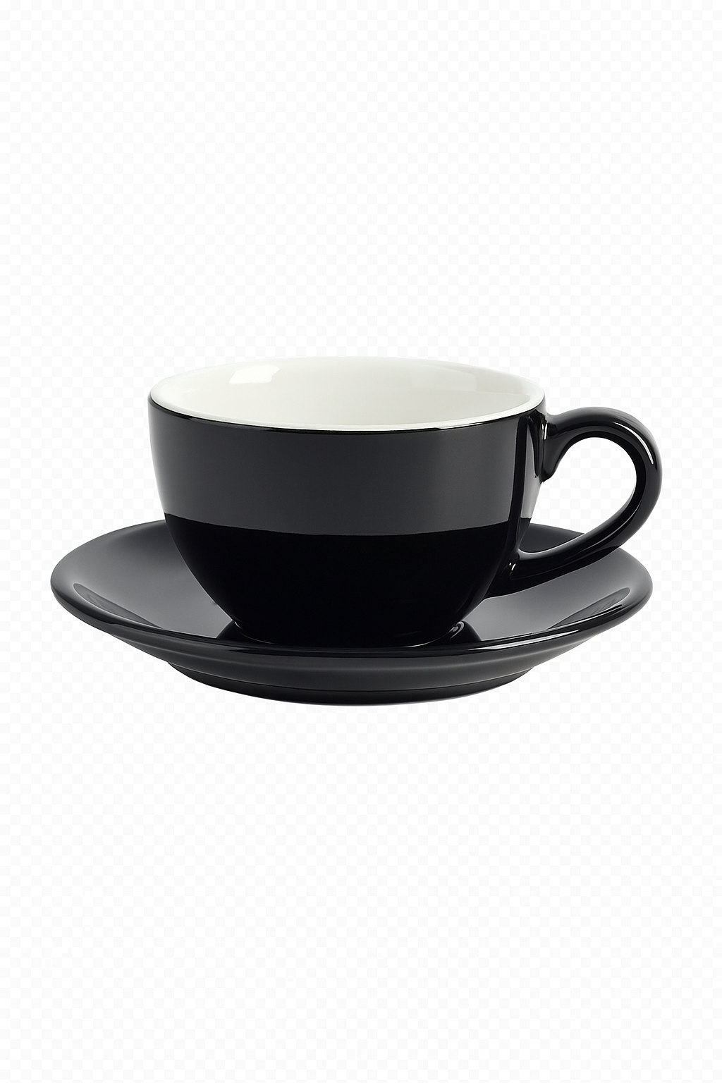 Service café céramique style barista tasse soucoupe