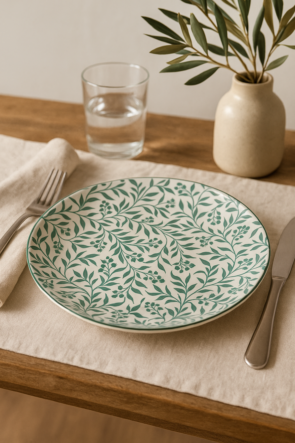 Service de table ceramique motifs floraux assiettes bols - vue 3 sur 3
