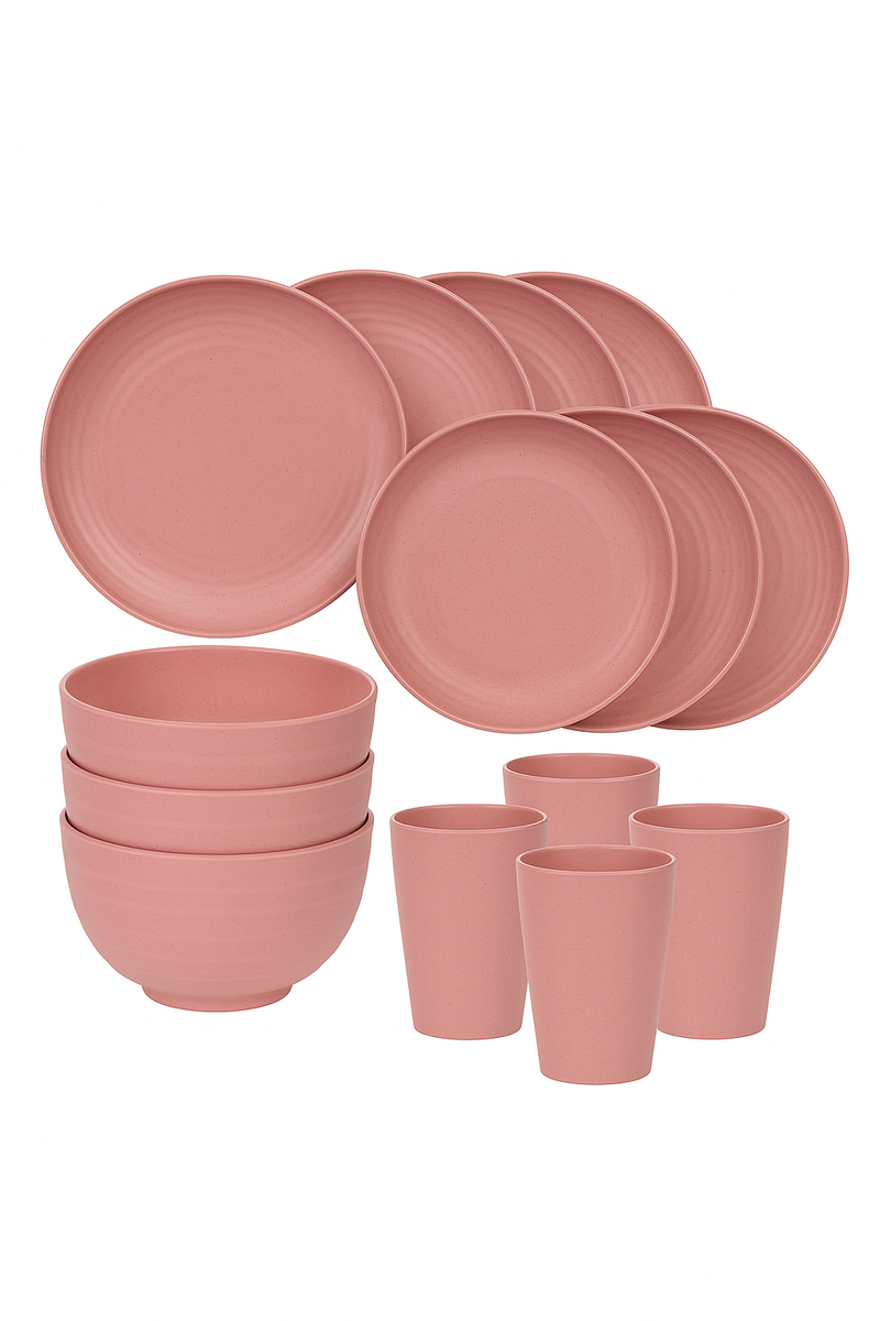 service de table paille de ble incassable biodegradable