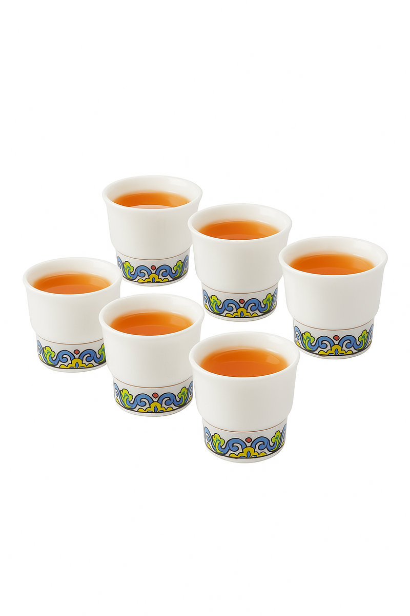 Service thé kung fu porcelaine jade 6 tasses