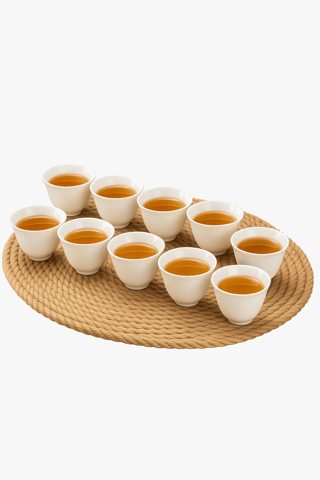 Service the porcelaine dehua kungfu artisanal 10 pieces