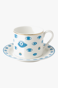 Service the vintage ceramique italienne tasse soucoupe plateau