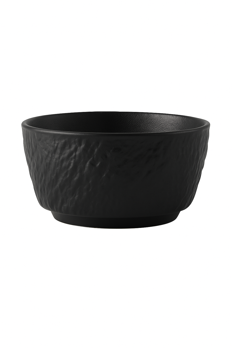 Service vaisselle ceramique mate motif roche bols assiettes