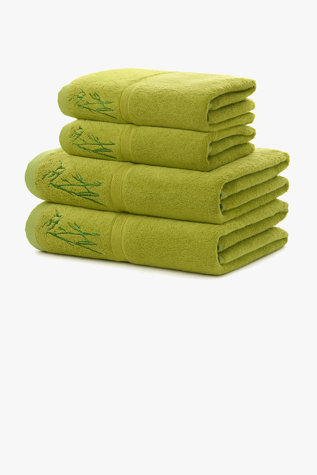 Serviette de bain bambou ultra absorbante unie brodée