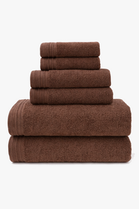 serviette de bain coton bio uni lot 6